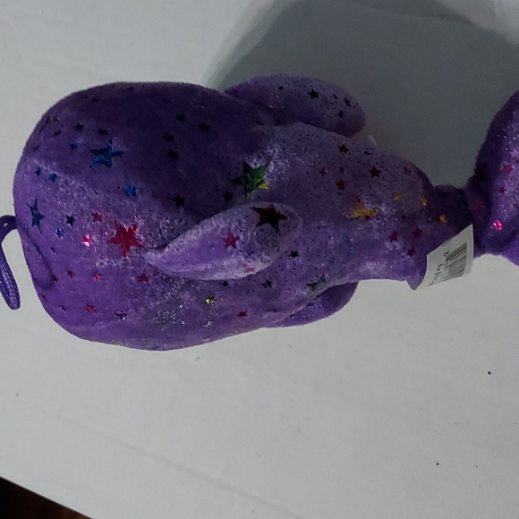 Dolphin with Stars Sparkles with hanging loop, purple and white w/Red Heart Love - Picture 4 of 5